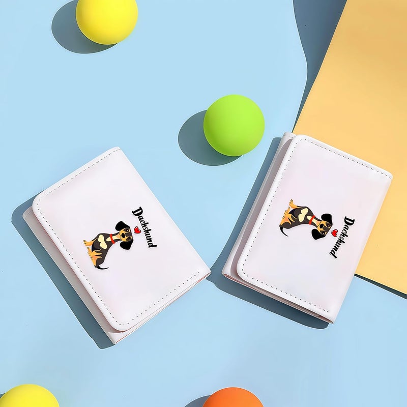 BJDAMAI Dachshund Wallet For Teens Kids Girls Age 6,7,8,9,10,11,12, Small Slim Thin Mini Compact Women Wallet, Animal Lovers Gifts Stuff, Cash Card Coin Pocket Window For Female! - Image 4
